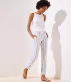 Loft Striped Roll Cuff Girlfriend Chinos