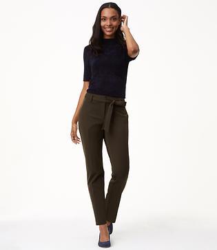 Loft Slim Tie Waist Custom Stretch Pants In Julie Fit
