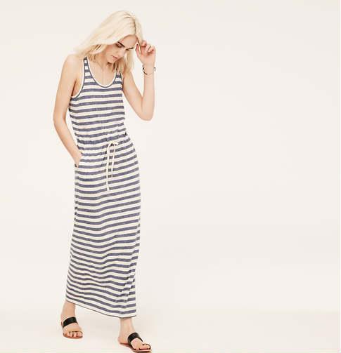 LOFT Lou & Grey Indigo Stripe Maxi Dress, Blue Stripe