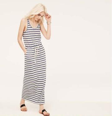 LOFT Lou & Grey Indigo Stripe Maxi Dress, Blue Stripe