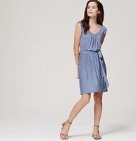 Loft Mosaic Tie Waist Dress