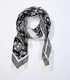 Loft Two Tone Floral Square Scarf