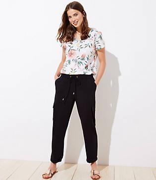 Loft Tapered Drawstring Cargo Pants