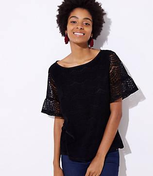 Loft Velvet Lace Top