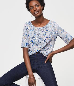 Loft Floriculture Ballet Neck Tee
