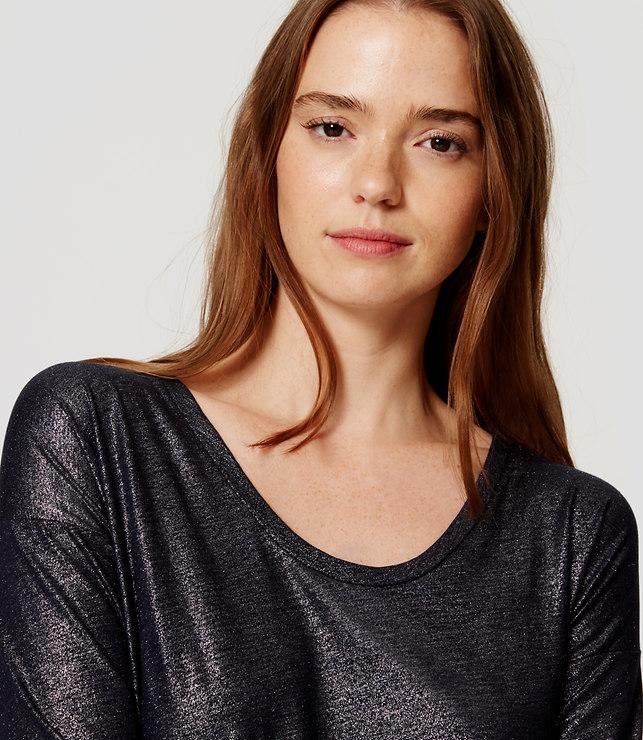 Loft Shimmer Drapey Tee