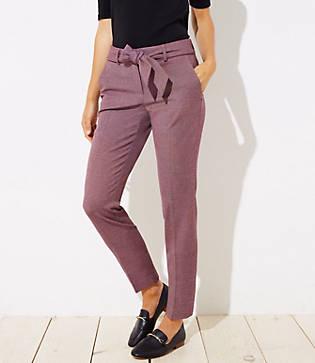 Loft Slim Tie Waist Pencil Pants In Julie Fit