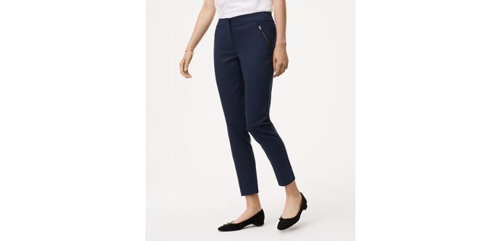 Loft Skinny Zip Pocket Pants In Julie Fit
