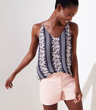 Loft Flower Stripe Strappy Cami