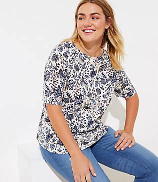 Loft Plus Garden Vintage Soft Shirttail Tee