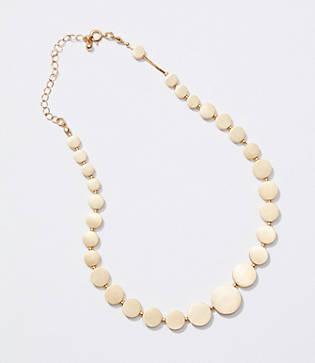 Loft Metallic Disc Statement Necklace