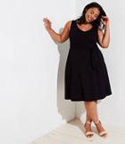 Loft Plus Tie Waist Pocket Dress