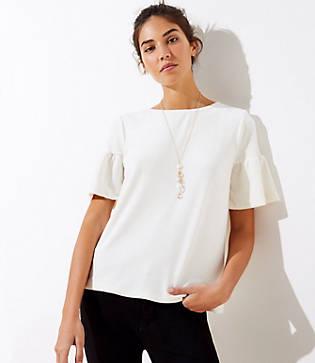 Loft Velvet Bell Sleeve Tee