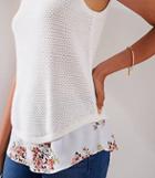 Loft Floral Two In One Sweater Tank