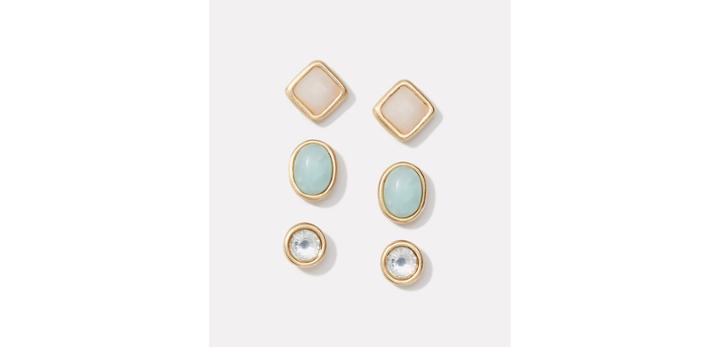 Loft Pastel Stone Stud Earring Set