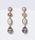 Loft Pave Stacked Stone Long Earrings