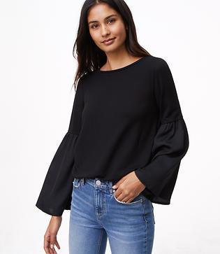 Loft Trumpet Sleeve Top