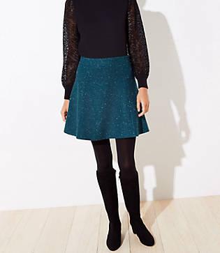 Loft Flecked Flippy Skirt