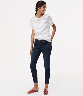 Loft Modern Skinny Ankle Jeans In Authentic Dark Wash