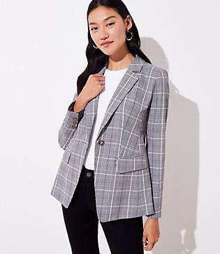 Loft Plaid Modern Blazer
