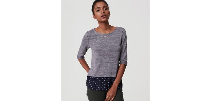 Loft Shell Flounce Sweater