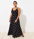 Loft Plus Chevron Strappy Maxi Dress