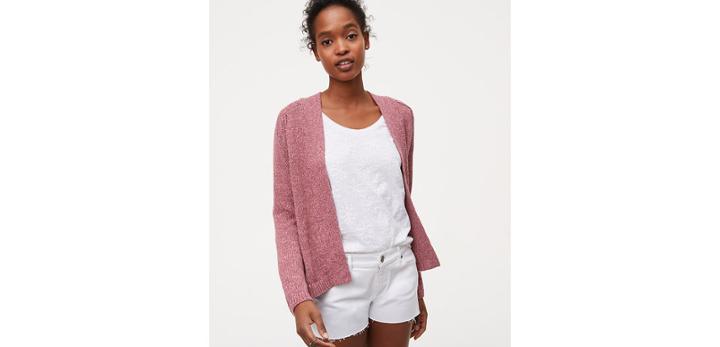 Loft Qr Tape Yarn Cardi