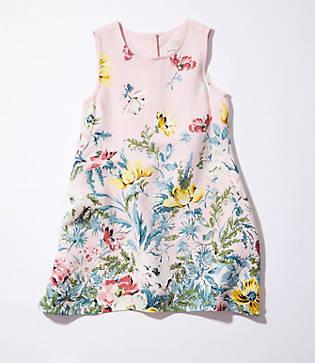 Loft Littles Border Floral Shift Dress