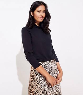 Loft Textured Turtleneck Top
