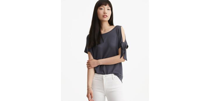 Loft Lou & Grey Signaturesoft Tie Sleeve Tee