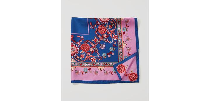 Loft Enchanted Square Silk Scarf