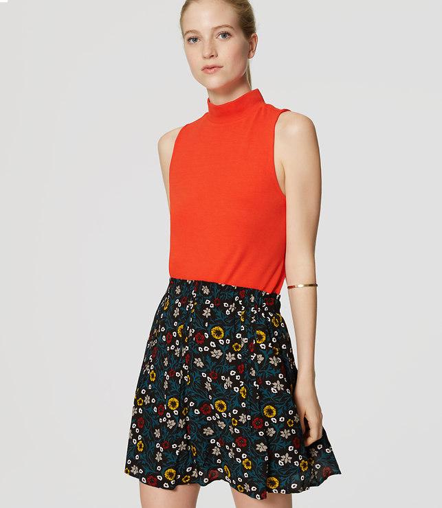 Loft Garden Pintucked Skirt