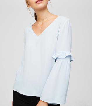 Loft Ruffle Bell Sleeve Blouse