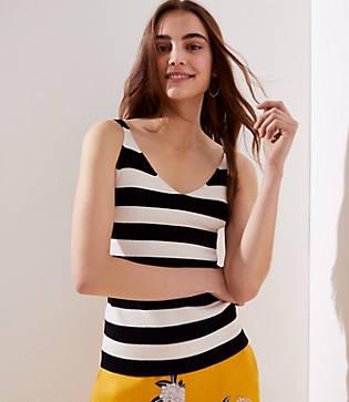Loft Stripe Ribbed Sweater Cami