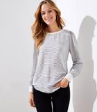 Loft Stripe Cuffed Top