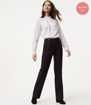 Loft Trousers In Sailor Stripe In Marisa Fit