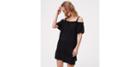 Loft Chevron Embroidered Cold Shoulder Dress
