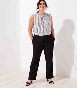 Loft Plus Tie Waist Wide Leg Pants