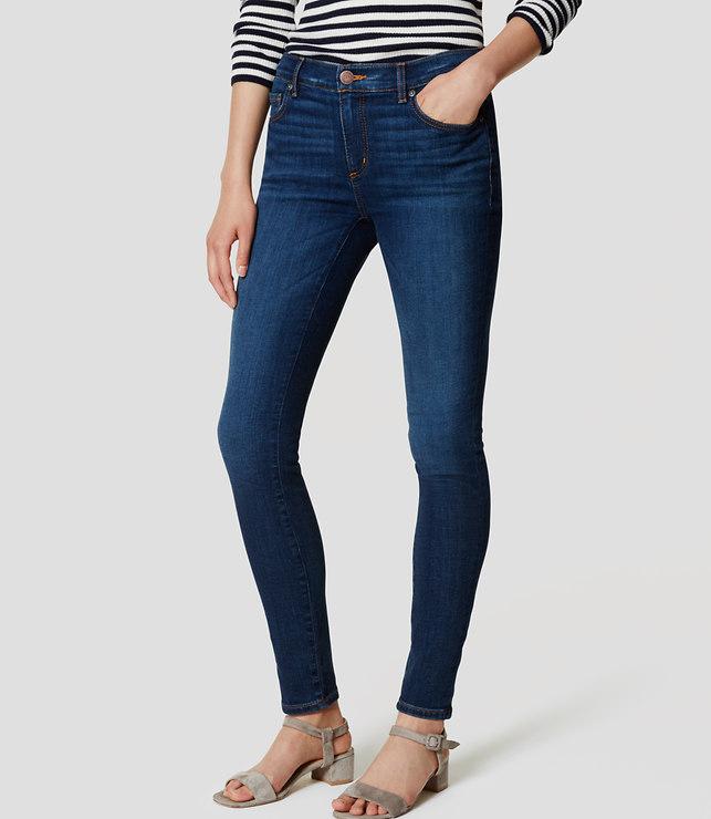Loft Denim Leggings In Dark Authentic Indigo Wash