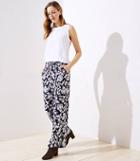 Loft Floral Vine Fluid Drawstring Pants