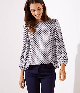 Loft Tulip Puff Sleeve Blouse