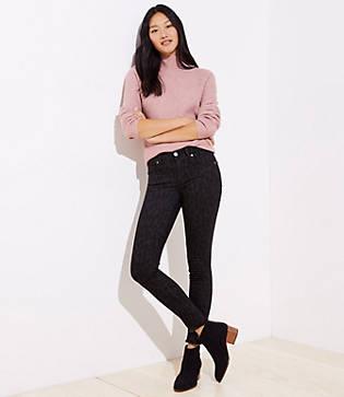 Loft Modern Leopard Print Skinny Jeans