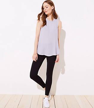Loft Seamed Leggings In Ponte