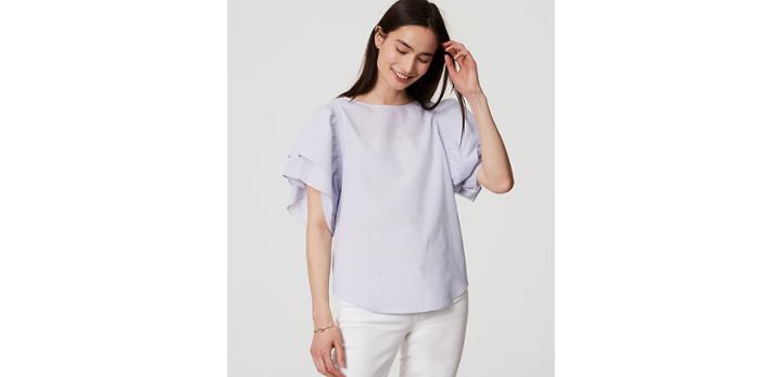 Loft Ruffle Sleeve Top