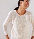 Loft Zebra 3/4 Sleeve Signature Cardigan