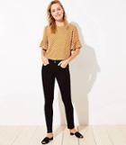 Loft Pintucked Skinny Jeans In Washed Black Wash