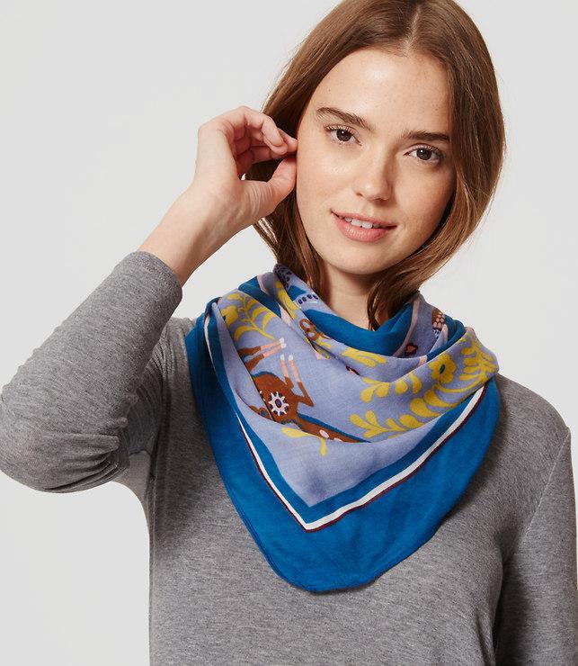 Loft Fox And Rabbit Square Scarf