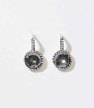 Loft Pave Framed Gem Drop Earrings