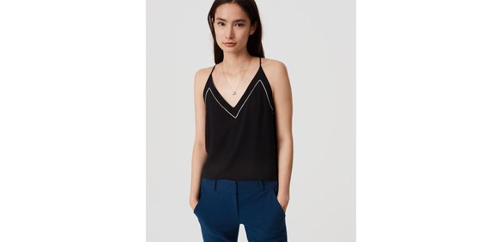 Loft Piped Strappy Cami