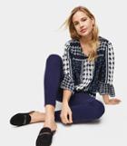 Loft Floral Mosaic Flounce Top